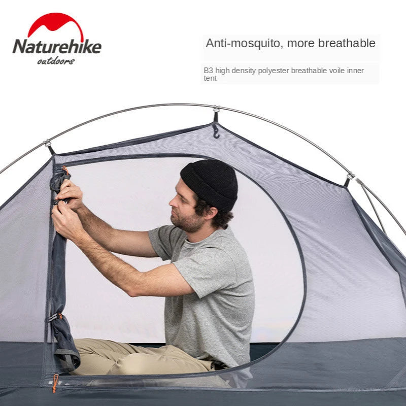 Naturehike Ultralight Cycling 1 Person Camping Tent Double-decker Outdoor Backpacking Trekking Hiking Cycling Single Tents Green
