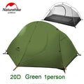 Naturehike Ultralight Cycling 1 Person Camping Tent Double-decker Outdoor Backpacking Trekking Hiking Cycling Single Tents Green