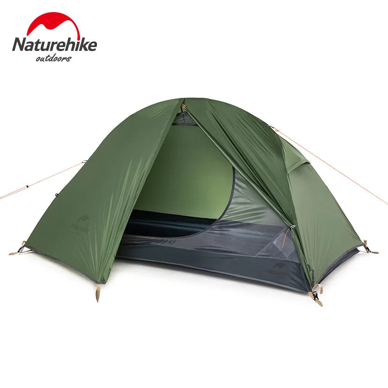 Naturehike Ultralight Cycling 1 Person Camping Tent Double-decker Outdoor Backpacking Trekking Hiking Cycling Single Tents Green