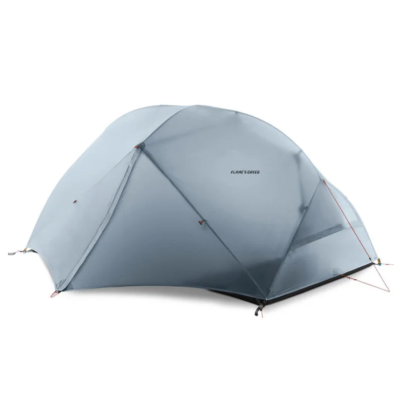 FLAME'S CREED 2 People Backpacking Tent Outdoor Camping 4 Season Winter 15D Tent Double Layer Waterproof Hiking Survival
