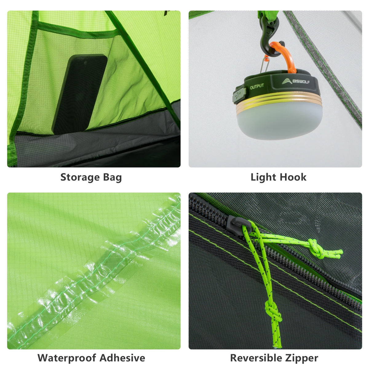 BISINNA 2 Person Ultralight Camping Tent 20D 380T Nylon Double Layer Waterproof Backpacking Tent for Hiking Travel With Free Mat