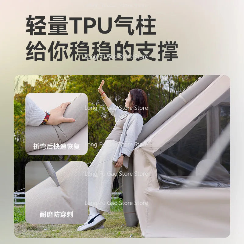 Oxford Cloth Fully Automatic Inflatable Tent Ventilated Sun Protection Rainproof Outdoor Camping Overnight Inflatable Tent