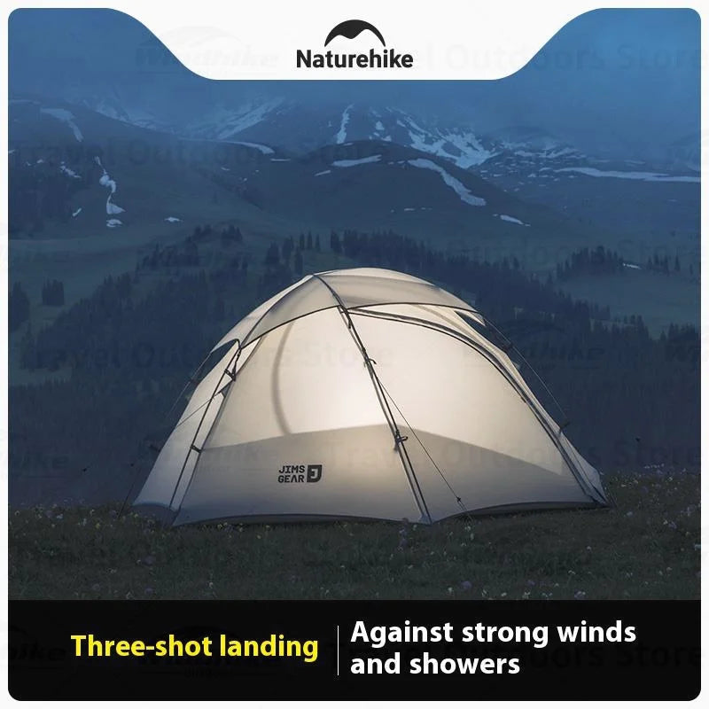 Naturehike Ultralight Hiking Tent Weatherproof 15D Nylon Windproof Rainproof 4 Season Tent 1-2 Persons Outdoor Camping Equipment