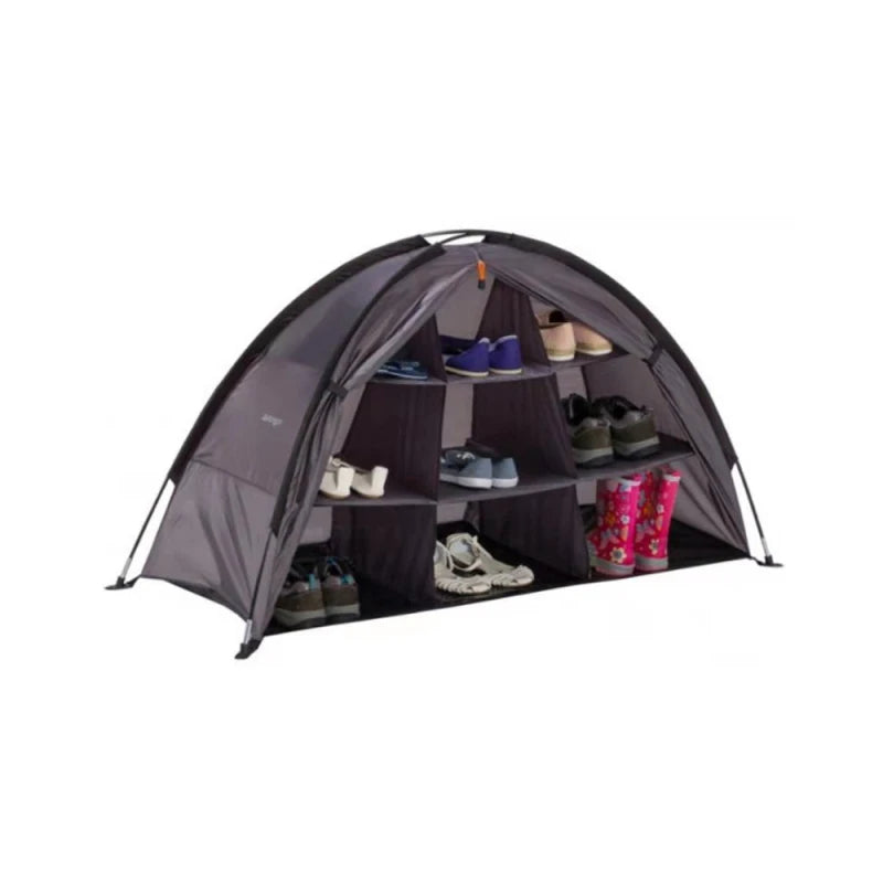 Outdoor Storage Tent Waterproof Compact and Portable Camping Storage Cabinet Tent with 9 Shelves Multifunctional Foldable Tent