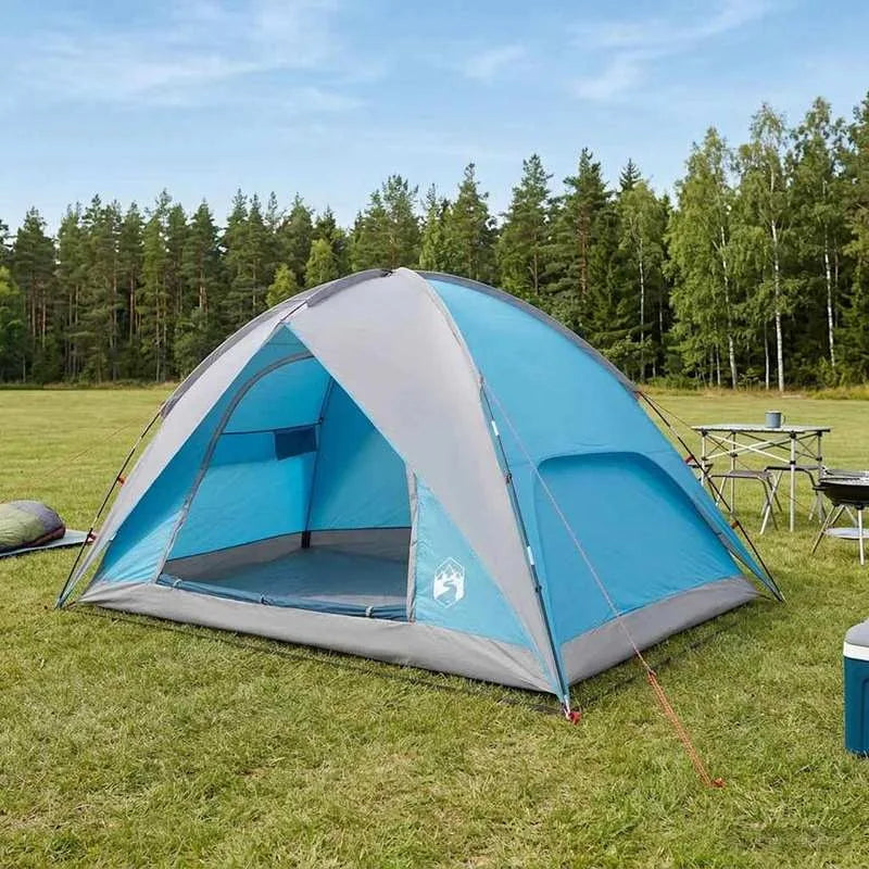 Camping Tent, Gazebo, with Canopy, Blue, 360x245x185 cm, Sturdy, Durable, Spacious, for Camping, Garden, Terrace, Party, Easy Setup, Space Saving, Portable