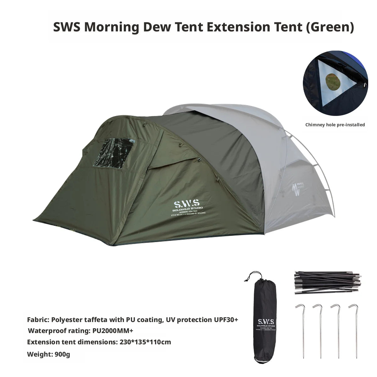 SWS MINIMALTENTWORKS 2 Person Tent for Camping Hiking Mountain Hunting Backpacking Tents 4 Season Resistance to Windproof COVER