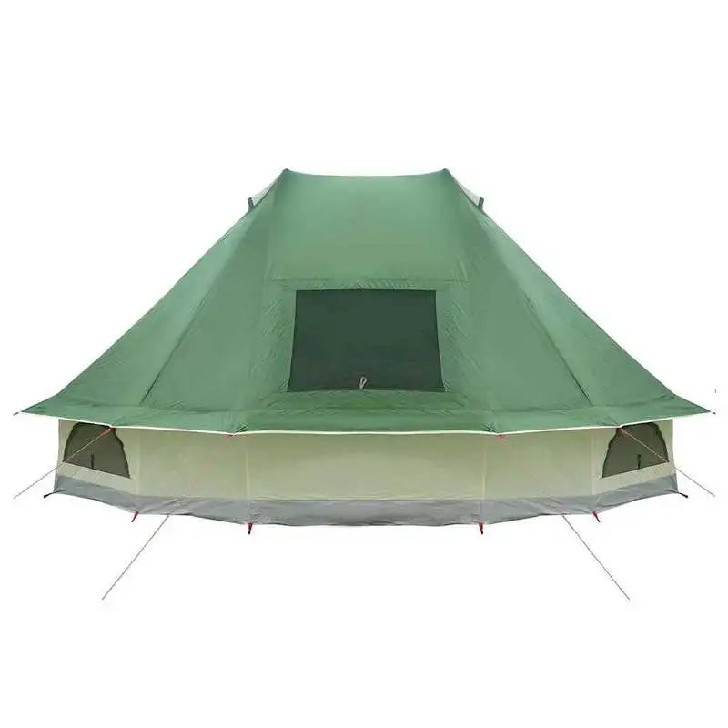 Family teepee tent with roof, green, 466 x 310 x 240 cm