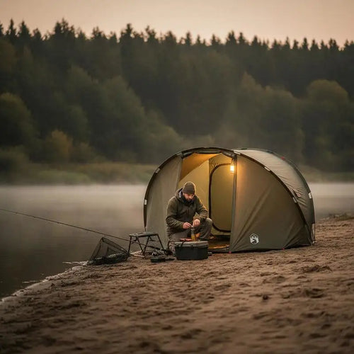 307 x 290 x 170 cm Camping tent/outdoor tent/party tent. Featuring a sturdy metal frame and durable polyester fabric, it's simple yet sophisticated, suitable for outdoor activities such as fishing, camping, and parties.