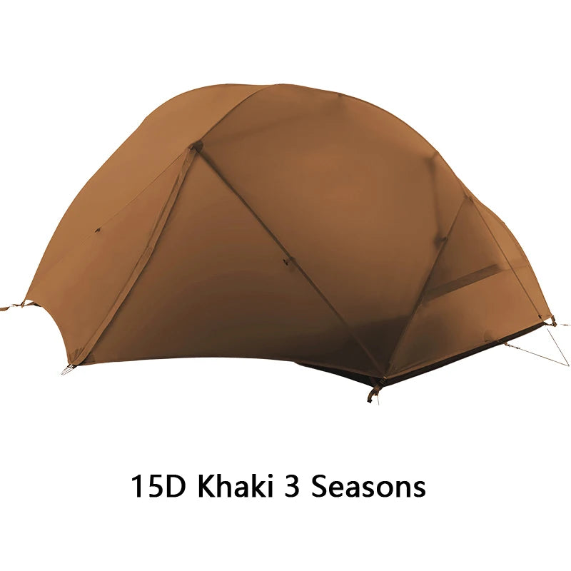 FLAME'S CREED 2 People Backpacking Tent Outdoor Camping 4 Season Winter 15D Tent Double Layer Waterproof Hiking Survival