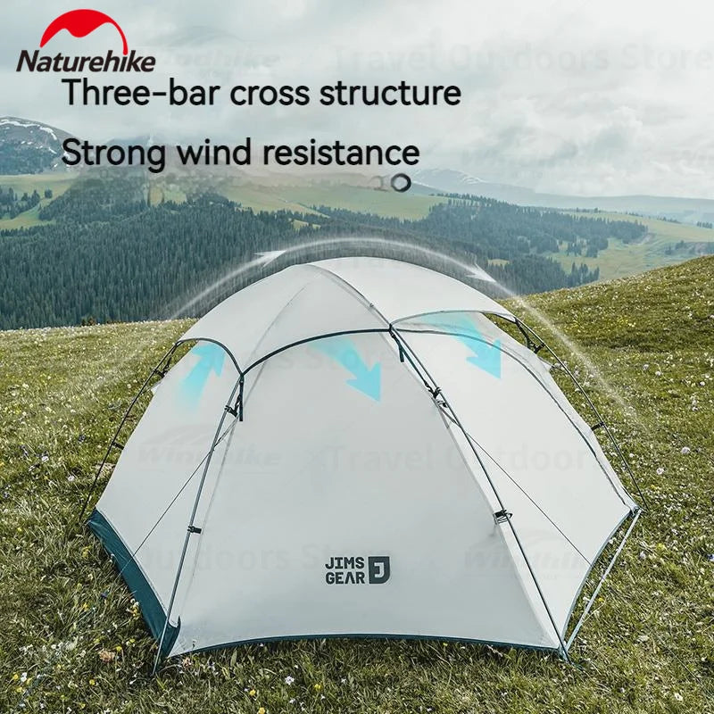 Naturehike Ultralight Hiking Tent Weatherproof 15D Nylon Windproof Rainproof 4 Season Tent 1-2 Persons Outdoor Camping Equipment