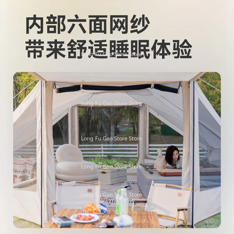 Oxford Cloth Fully Automatic Inflatable Tent Ventilated Sun Protection Rainproof Outdoor Camping Overnight Inflatable Tent