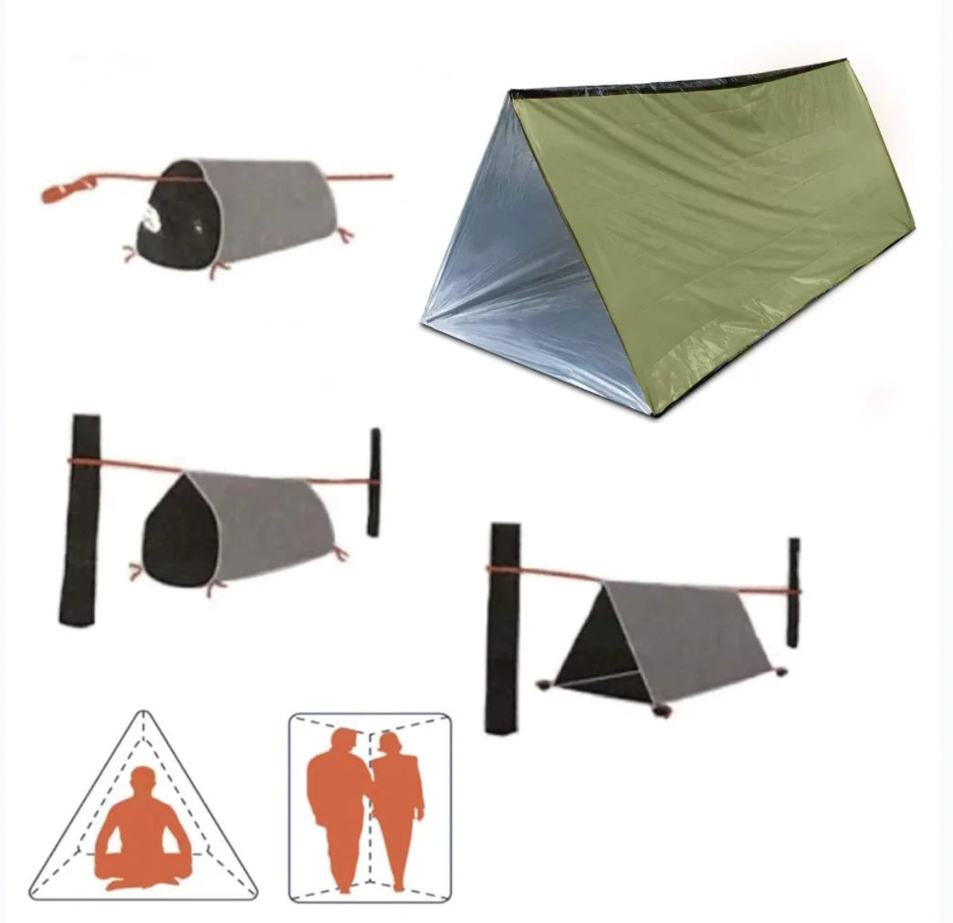 Outdoor PE Thermal Emergency Tent Warm Blanket Lifesaving Refuge Sleeping Bag for Earthquake Survival