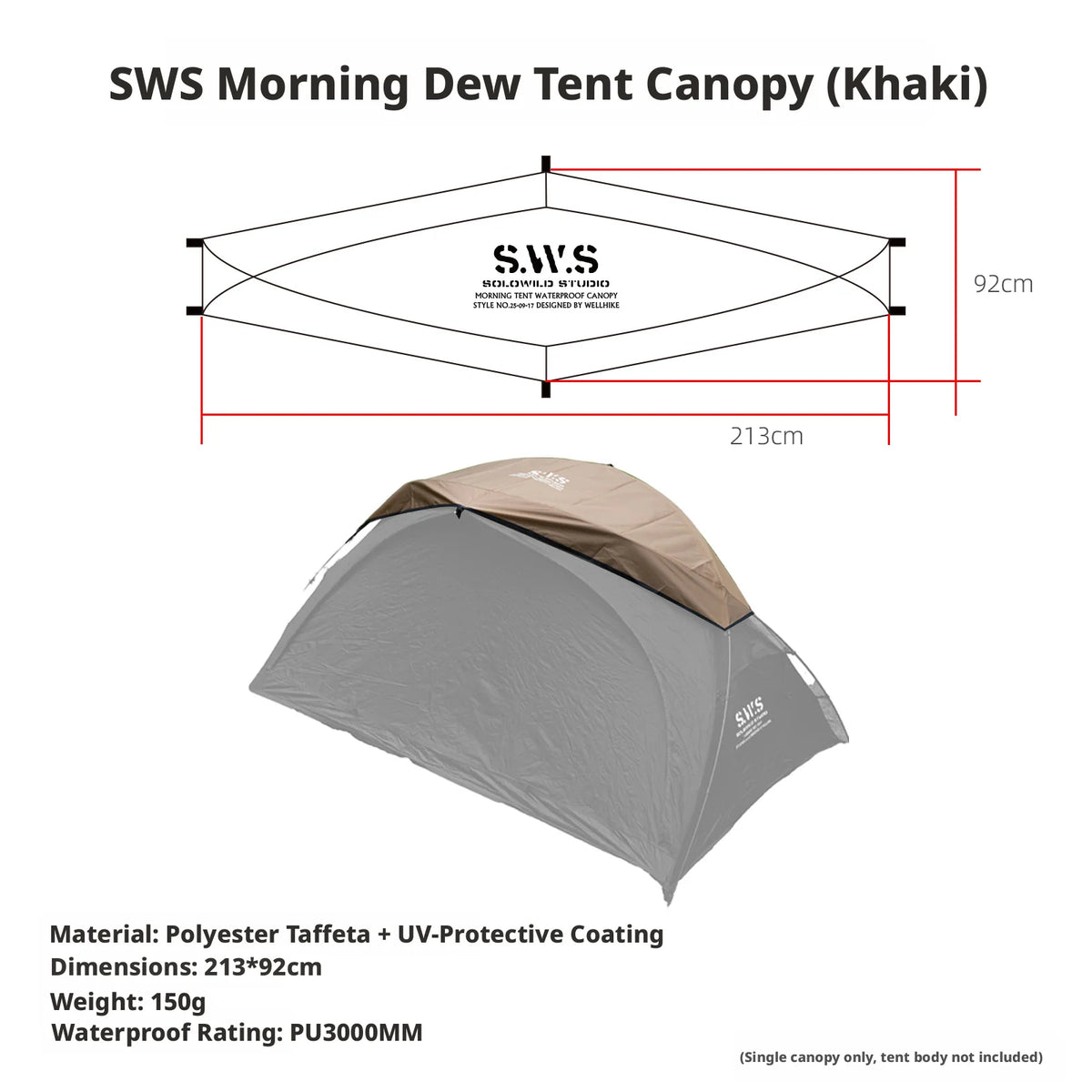SWS MINIMALTENTWORKS 2 Person Tent for Camping Hiking Mountain Hunting Backpacking Tents 4 Season Resistance to Windproof COVER