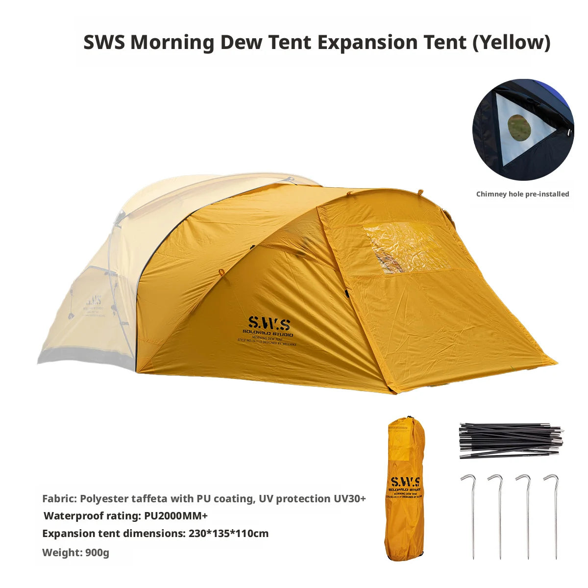 SWS MINIMALTENTWORKS 2 Person Tent for Camping Hiking Mountain Hunting Backpacking Tents 4 Season Resistance to Windproof COVER