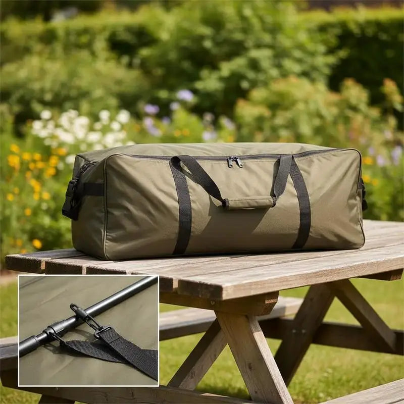 307 x 290 x 170 cm Camping tent/outdoor tent/party tent. Featuring a sturdy metal frame and durable polyester fabric, it's simple yet sophisticated, suitable for outdoor activities such as fishing, camping, and parties.