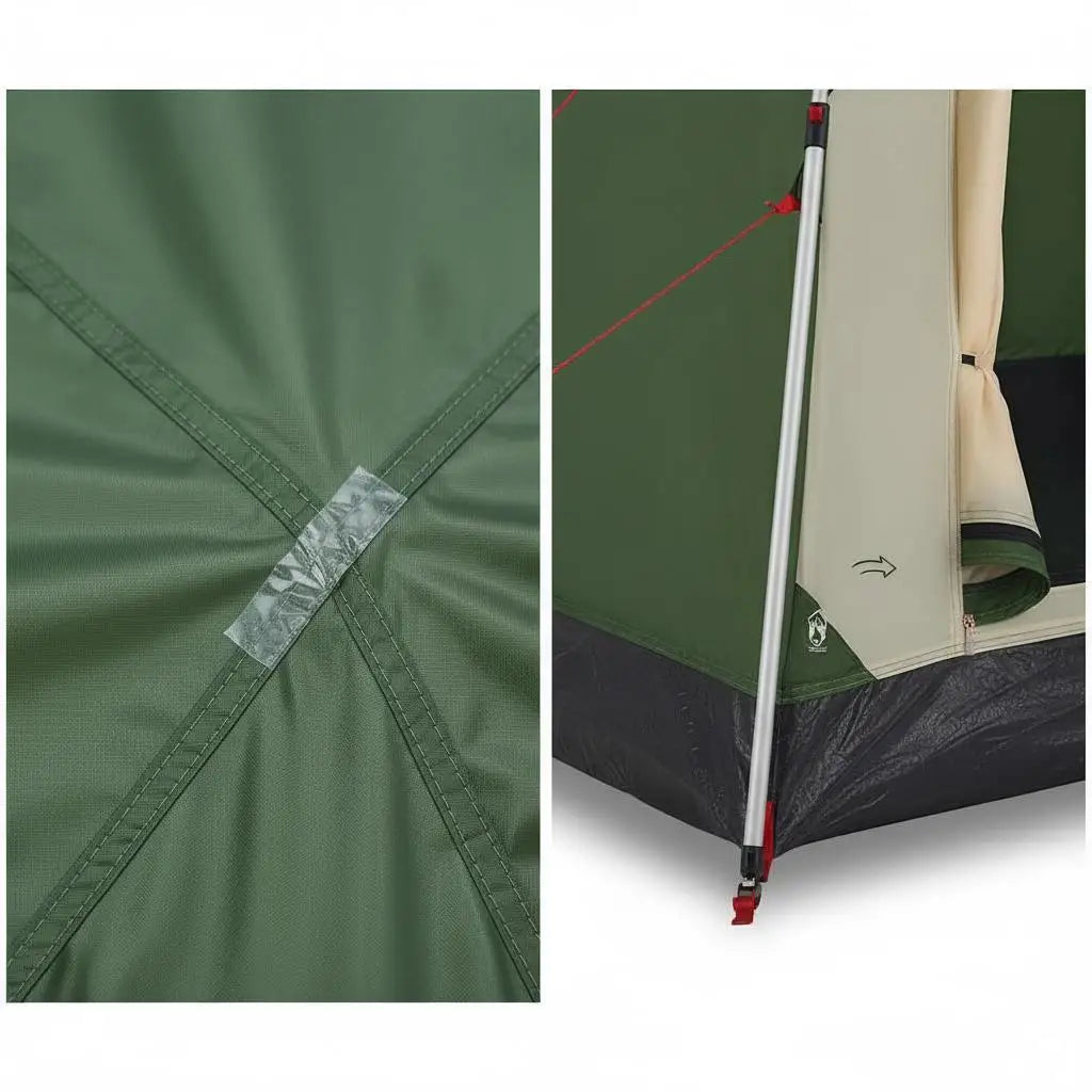 4-Person Camping Tent with Fast-Pitch System & Double Entrance - Polyester Tent for Outdoor Adventures