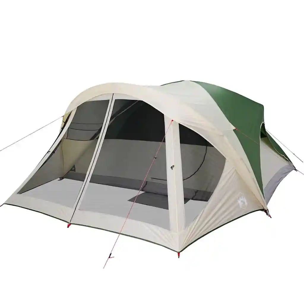 Family tent for 6 people, green, waterproof Family Outdoor Portable Folding Camping Tent Equipment,Anti-UV Awning