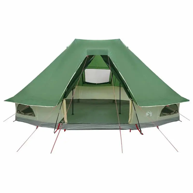 Family teepee tent with roof, green, 466 x 310 x 240 cm