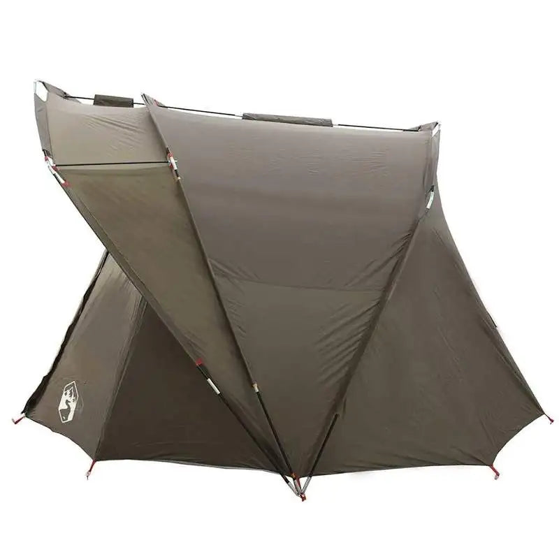4-Person Fishing Tent, Easy Set-Up, Brown, Durable & Easy to Clean