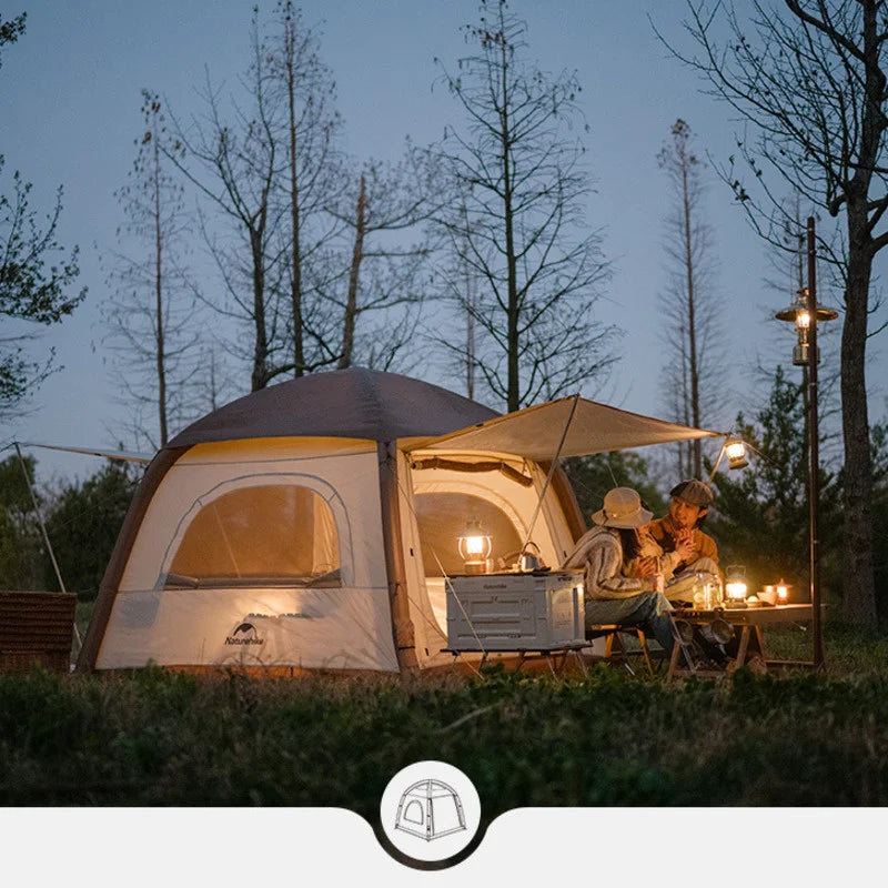 Naturehike Ango Air Outdoor Silver Coated Sunscreen Inflatable Tent Portable Camping Large Space Folding Tent Park Family Tent