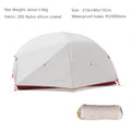 BISINNA 2 Person Ultralight Camping Tent 20D 380T Nylon Double Layer Waterproof Backpacking Tent for Hiking Travel With Free Mat