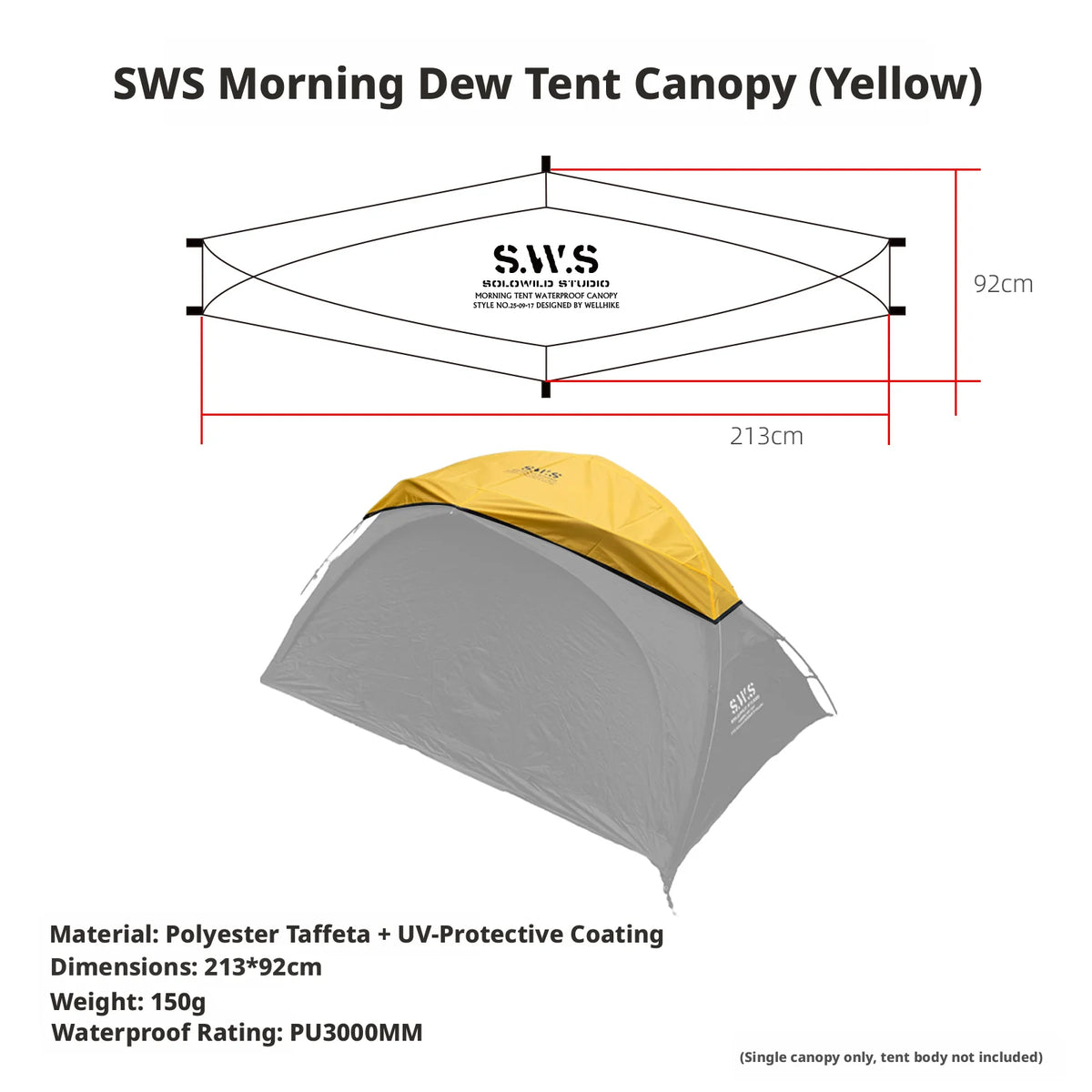 SWS MINIMALTENTWORKS 2 Person Tent for Camping Hiking Mountain Hunting Backpacking Tents 4 Season Resistance to Windproof COVER