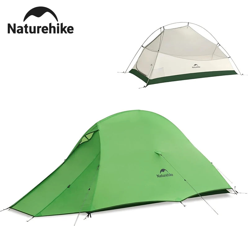 Naturehike Cloud Up BASE 1 2 3 Tent Ultralight 210T Camping Tent Double Layer Waterproof Outdoor Backpacking Tent With Mat