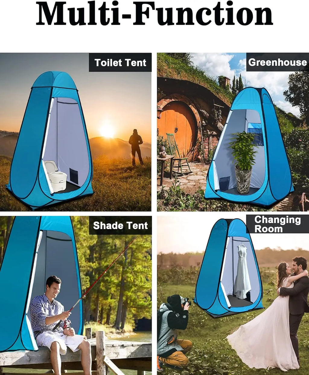Portable Camping Beach Shower Toilet Changing Tent Outdoor Mobile Toilet Fishing Photography Tent Sun Rain Shelter Privacy Shelt