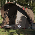 4-Person Fishing Tent, Easy Set-Up, Brown, Durable & Easy to Clean