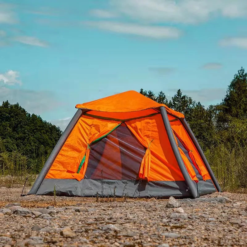 Air Tent Waterproof 2 3 4 People Camp Equipment Outdoor Folding Cube Fishing Camp Summer Inflatable Tent Automatic Tourism