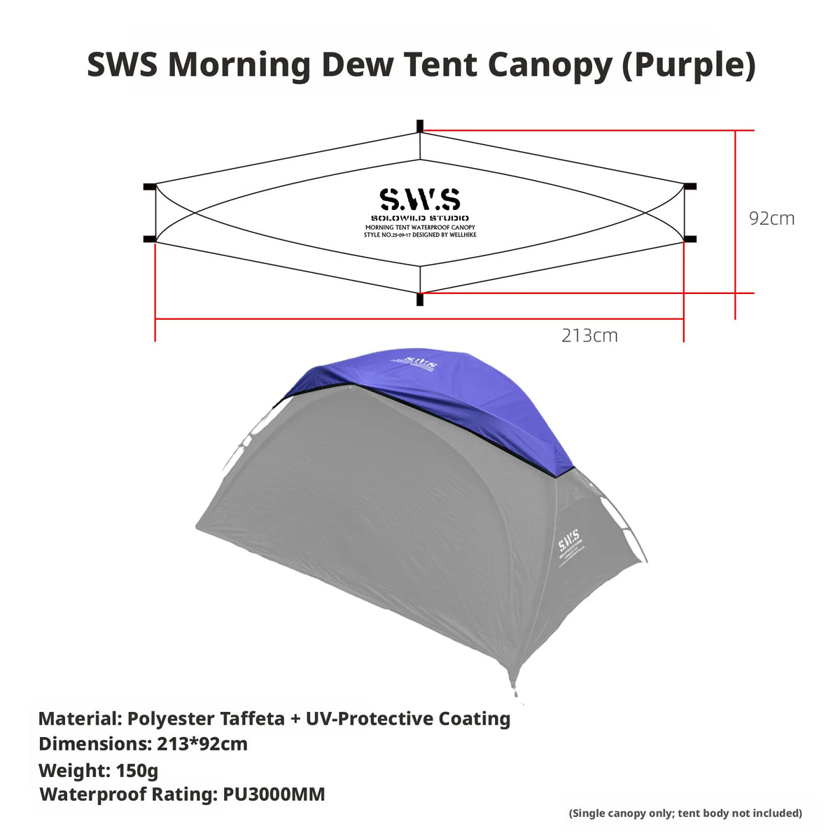 SWS MINIMALTENTWORKS 2 Person Tent for Camping Hiking Mountain Hunting Backpacking Tents 4 Season Resistance to Windproof COVER
