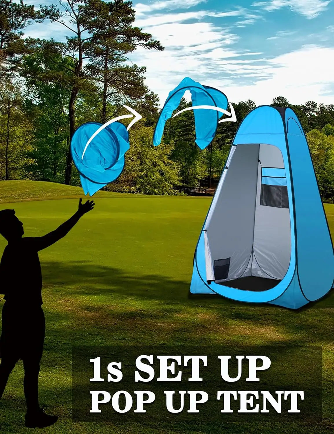 Portable Camping Beach Shower Toilet Changing Tent Outdoor Mobile Toilet Fishing Photography Tent Sun Rain Shelter Privacy Shelt