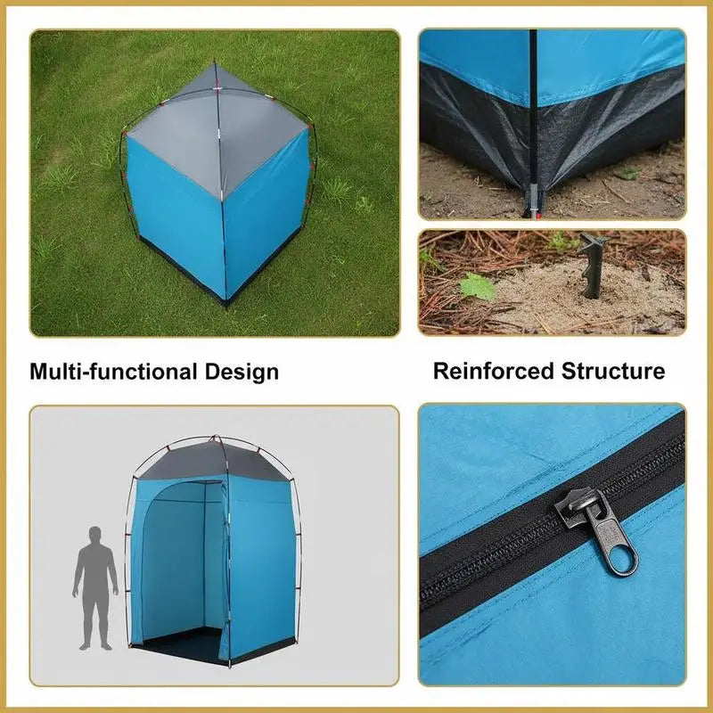 Blue Waterproof Shower Tent