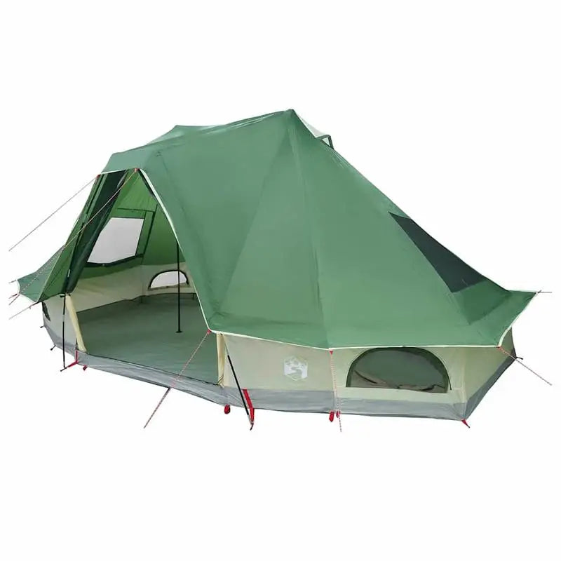 Family teepee tent with roof, green, 466 x 310 x 240 cm