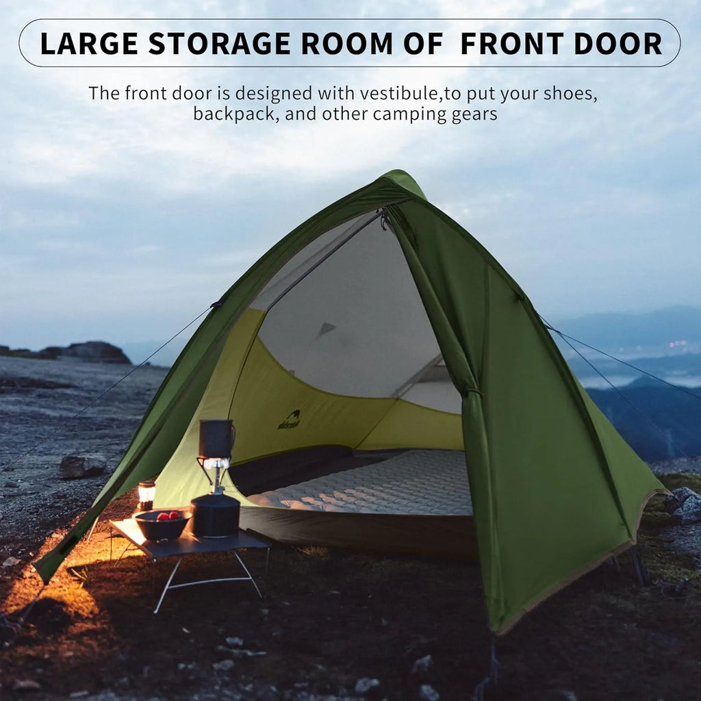 Naturehike Cloud Up Pro Tent 1 Person Lightweight Camping Tent Easy to Assemble Waterproof Tent for Outdoor Travel Trekking