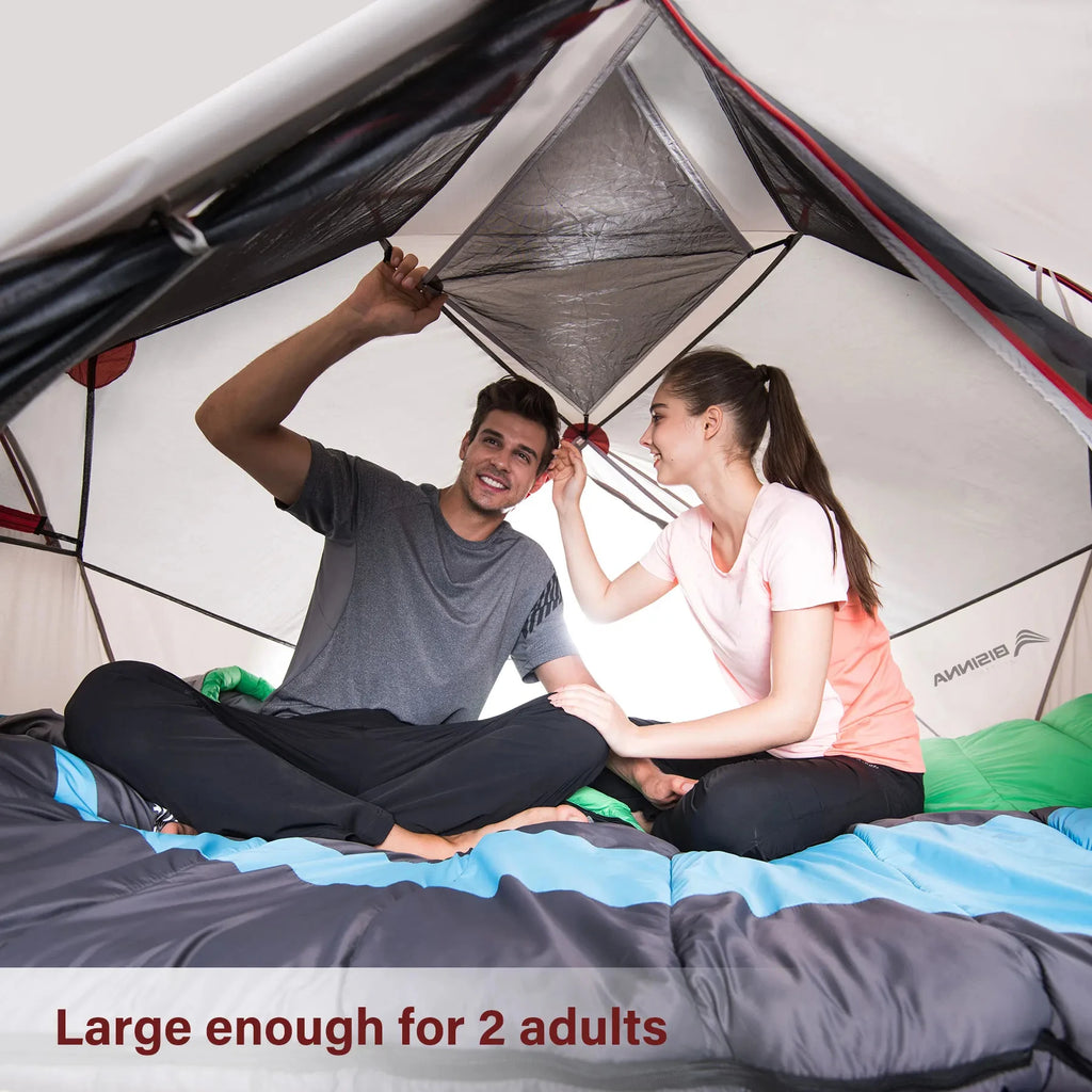 BISINNA 2 Person Ultralight Camping Tent 20D 380T Nylon Double Layer Waterproof Backpacking Tent for Hiking Travel With Free Mat