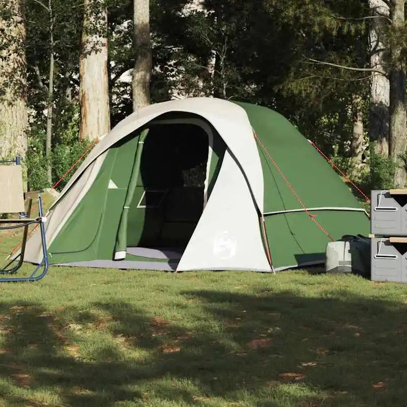 Camping tent 4 people green waterproof