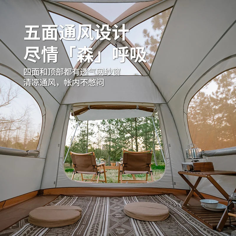 Naturehike Ango Air Outdoor Silver Coated Sunscreen Inflatable Tent Portable Camping Large Space Folding Tent Park Family Tent