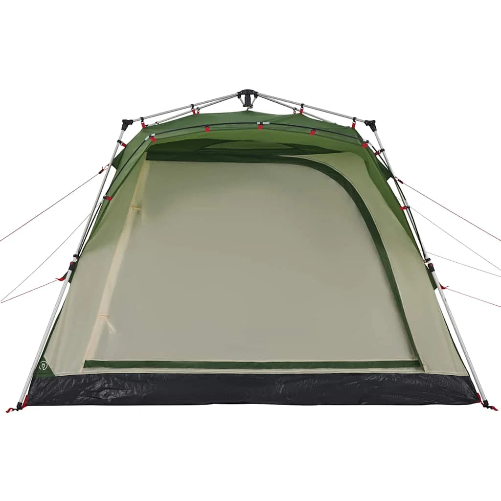 4-Person Camping Tent with Fast-Pitch System & Double Entrance - Polyester Tent for Outdoor Adventures